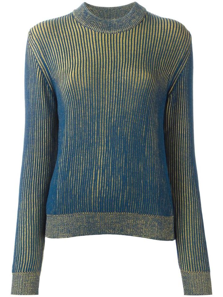 Miahatami Ribbed Faded Effect Jumper, Women's, Size: 42, Yellow/orange, Wool