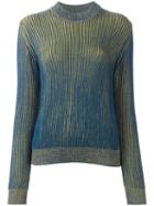 Miahatami Ribbed Faded Effect Jumper, Women's, Size: 42, Yellow/orange, Wool