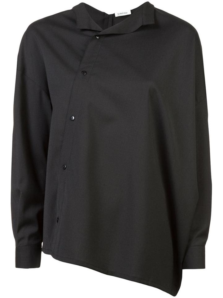 Toteme Asymmetric Shirt - Black
