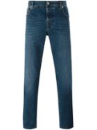 Borrelli Stonewashed Straight-fit Jeans, Men's, Size: 31, Blue, Polyester/cotton/spandex/elastane