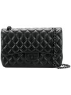 Chanel Vintage Quilted Double Flap Bag - Black