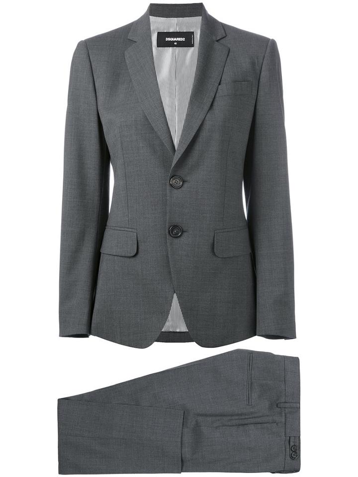 Dsquared2 1petto Trouser Suit, Women's, Size: 44, Grey, Virgin Wool/spandex/elastane/polyester