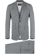 Dsquared2 London Three-piece Checked Suit - Grey