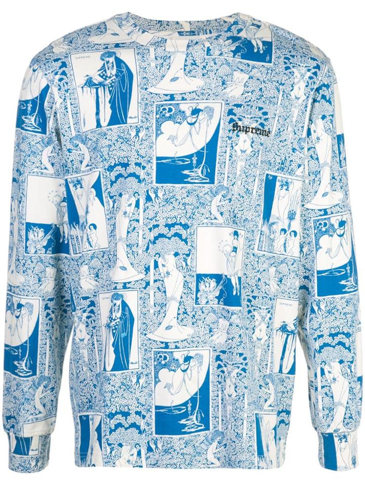 Supreme Illustration Print Sweatshirt - Blue