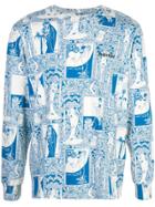 Supreme Illustration Print Sweatshirt - Blue