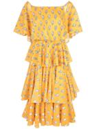 Rhode Resort Layered Floral Dress - Yellow