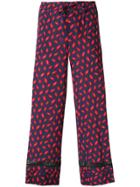 P.a.r.o.s.h. Lips Print Trousers - Blue