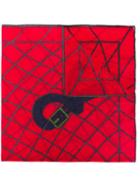 Roberta Di Camerino Vintage Buckle Print Square Pocket, Adult Unisex, Red