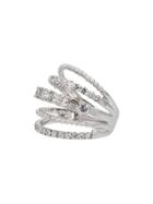 Shay Baguette Diamond Five Row Ring - Metallic