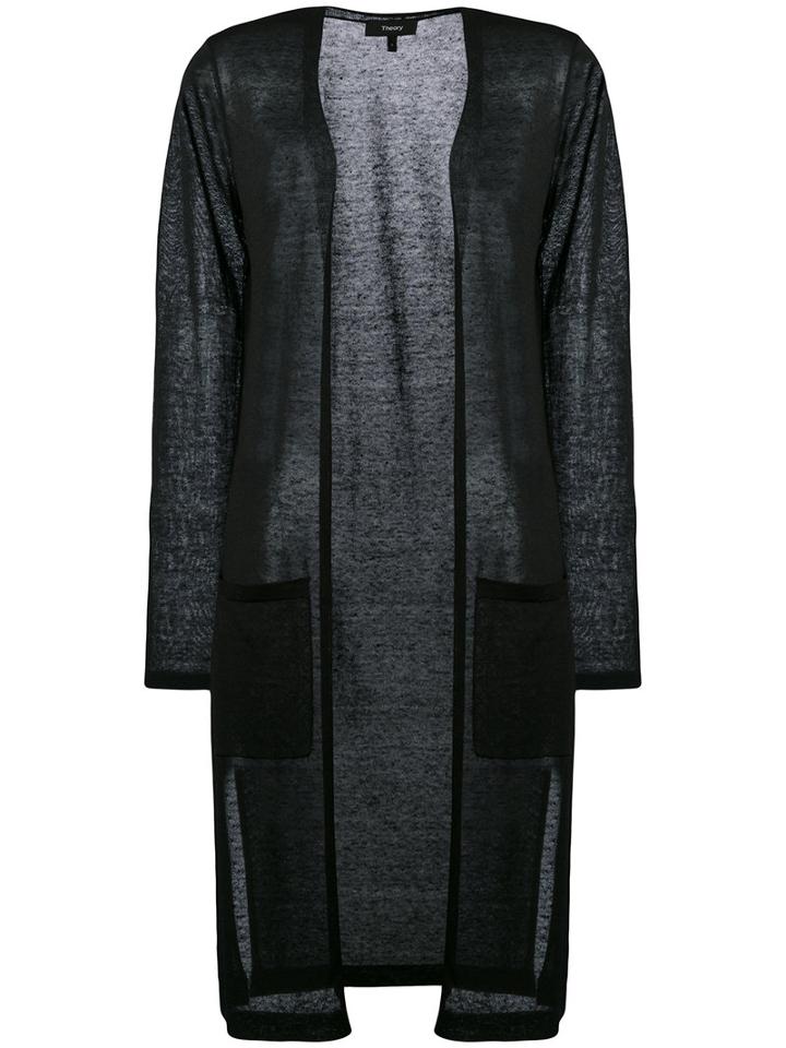Theory - Tornia Duster Coat - Women - Linen/flax/polyamide - S, Black, Linen/flax/polyamide