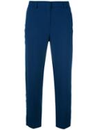 Twin-set Slim-fit Cropped Trousers, Women's, Size: 46, Blue, Spandex/elastane/acetate/viscose
