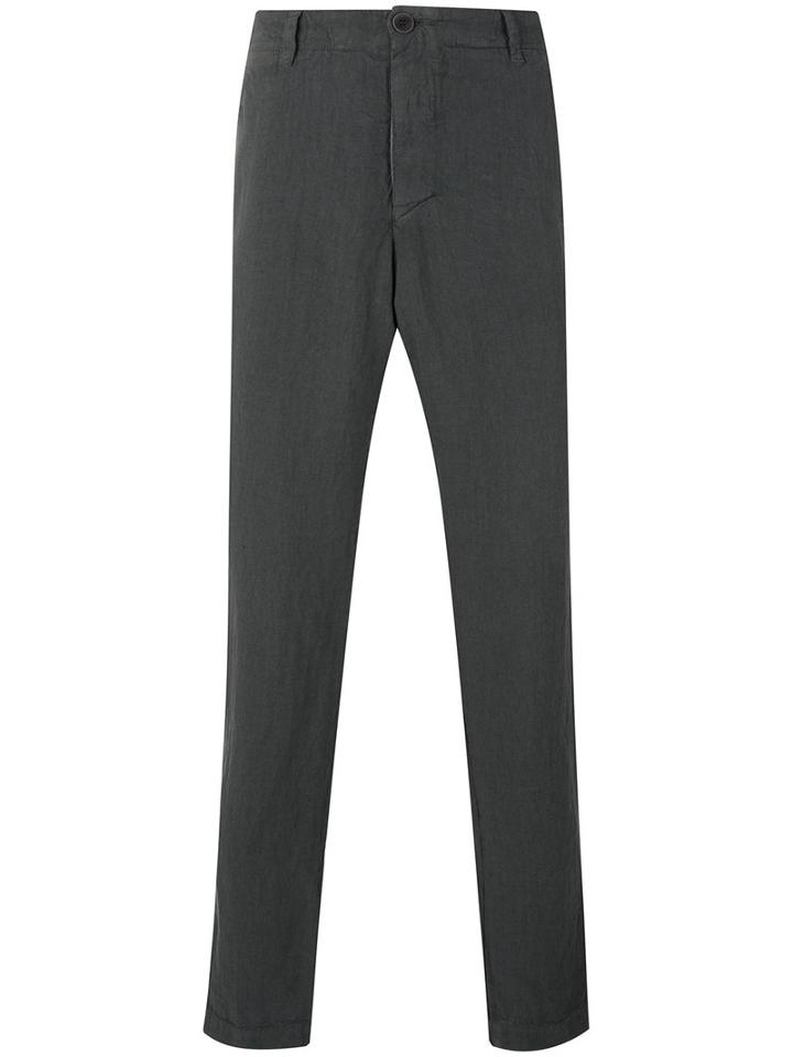 Transit - Classic Tapered Trousers - Men - Linen/flax - M, Grey, Linen/flax
