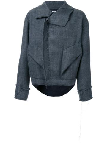 Moohong Rear Volumed Jacket, Men's, Size: 48, Grey, Wool