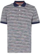 Missoni Stripe Print Cotton Polo Shirt - F7031 Multicoloured