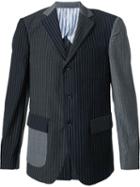 Wooster + Lardini Patchwork Blazer, Men's, Size: 50, Blue, Wool