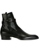 Saint Laurent Hedi Ankle Boots, Men's, Size: 43, Black, Calf Leather/leather