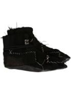 Heikki Salonen Patch Reindeer Skin Sole Slippers