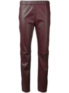 Sonia Rykiel Leather Leggings - Red