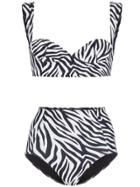 Leslie Amon Kirsten Zebra Print Bikini - Black