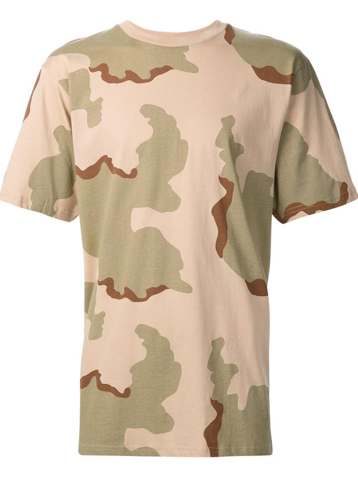 Alyx Camouflage Print T-shirt, Men's, Size: Medium, Brown, Cotton