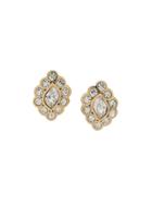 Christian Dior Vintage Post Earrings - Gold