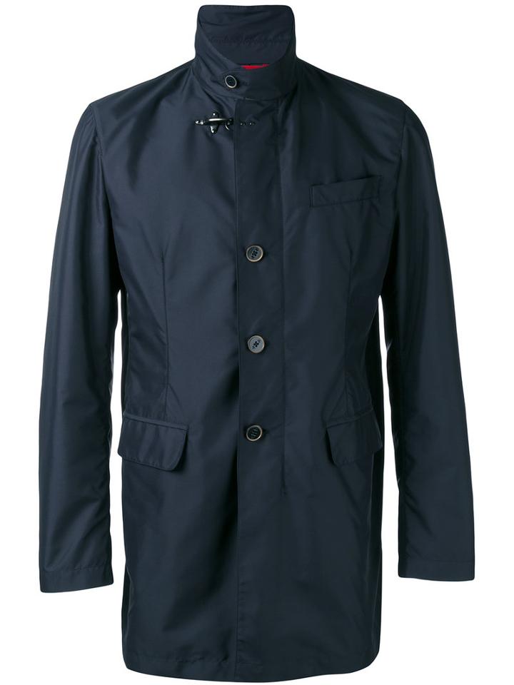 Fay - Trench Coat - Men - Polyester - L, Blue, Polyester