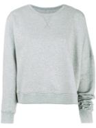 Mm6 Maison Margiela Asymmetric Sweatshirt, Women's, Size: Medium, Grey, Cotton