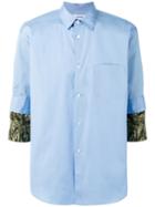 Comme Des Garçons Shirt Camouflage Detail Shirt, Men's, Size: Small, Blue, Cotton