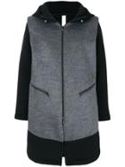 Sàpopa Panelled Hooded Coat - Grey