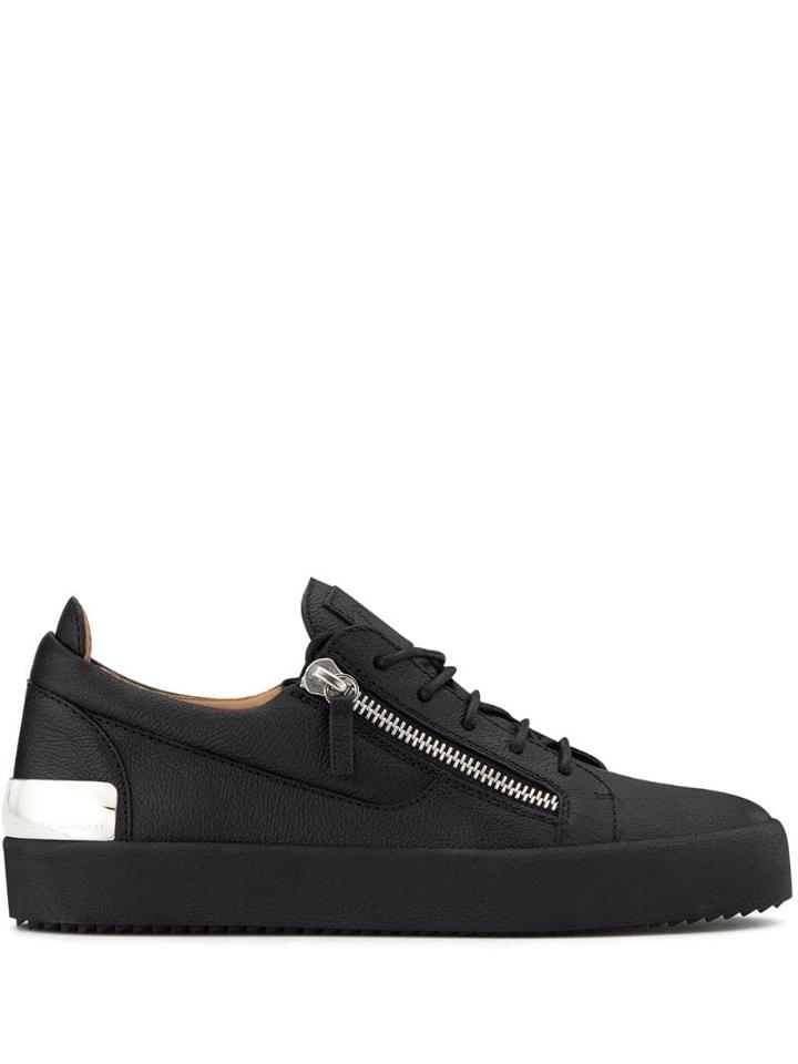 Giuseppe Zanotti Signature Plaque Sneakers - Black