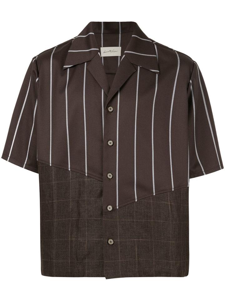 Necessity Sense Saffron Panelled Worker Shirt - Brown