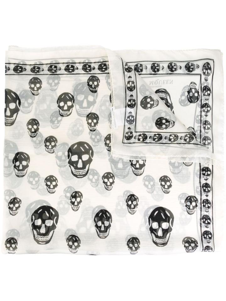 Alexander Mcqueen 'skull' Scarf - Nude & Neutrals