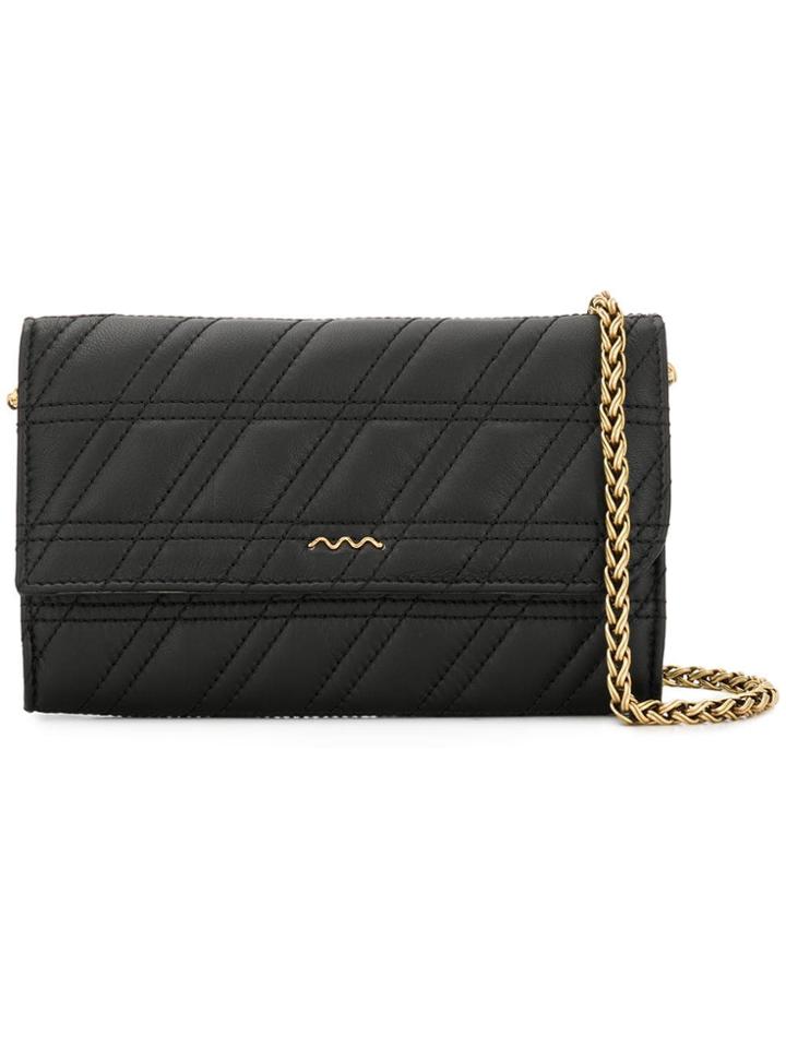 Zanellato Stitch Detail Crossbody Bag - Black