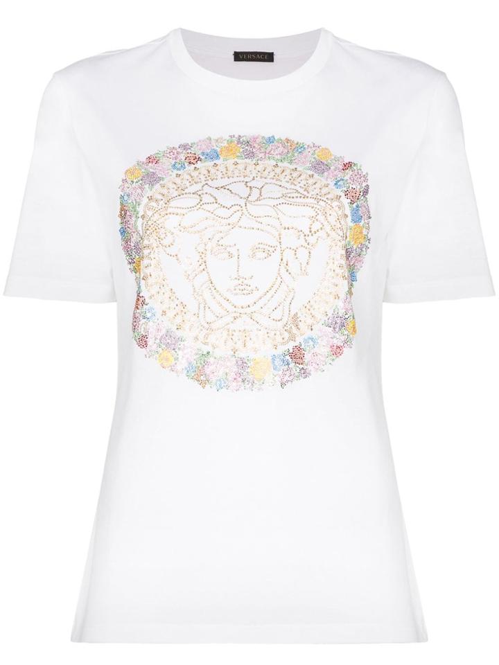 Versace Medusa Icon Print T-shirt - White