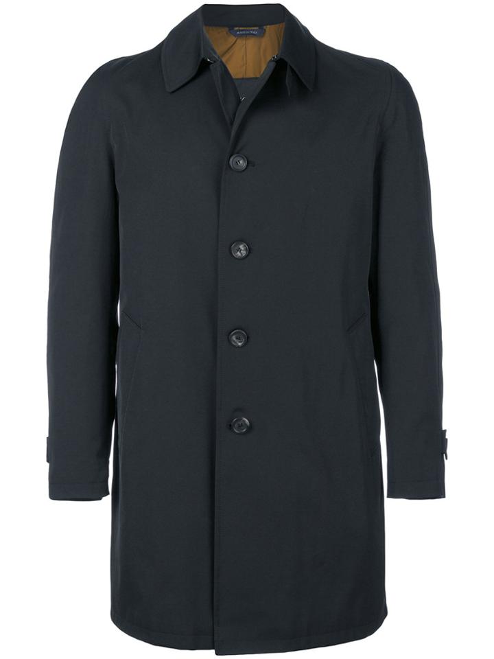 Dell'oglio Straight-fit Buttoned Coat - Black