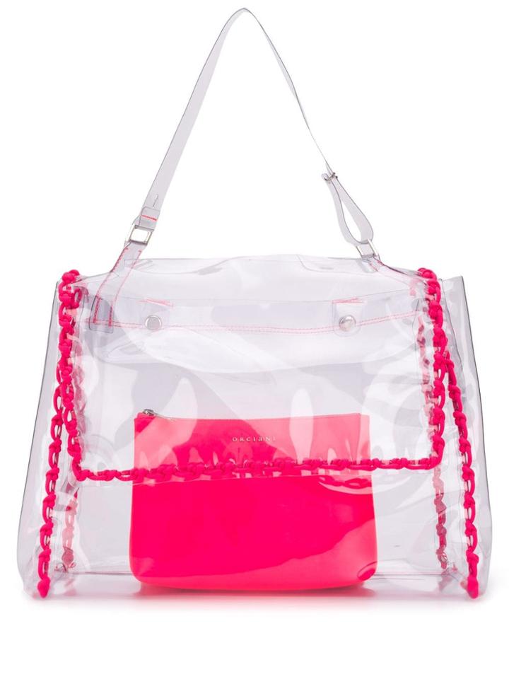 Orciani Clear Tote Bag - Neutrals