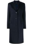 Agnona Single-breasted Overcoat - Blue
