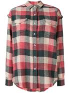 Iro Checked Button-down Shirt - Red