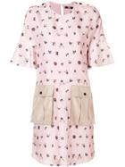 Karl Lagerfeld Pets-print Shift Dress - Pink & Purple