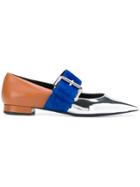 Cédric Charlier Pointed Toe Ballerina Shoes - Brown