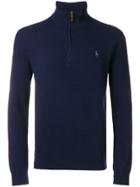 Polo Ralph Lauren Half-zip Logo Sweater - Blue