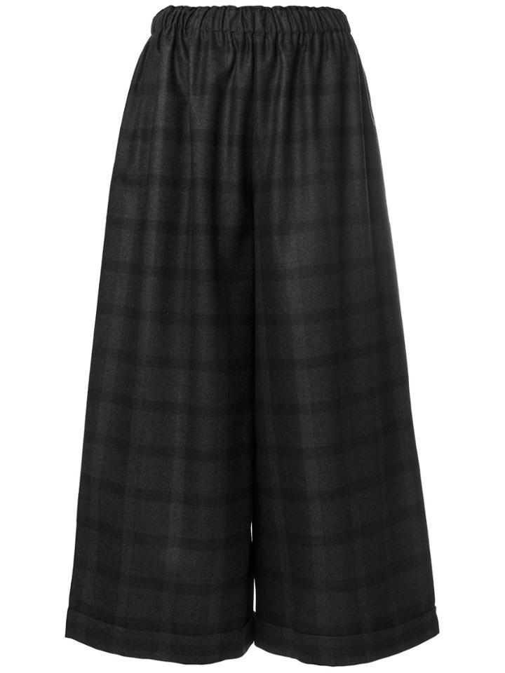 Daniela Gregis Tartan Wide Leg Trousers - Grey