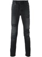 Neuw Distressed Skinny Jeans, Men's, Size: 36, Black, Cotton/spandex/elastane