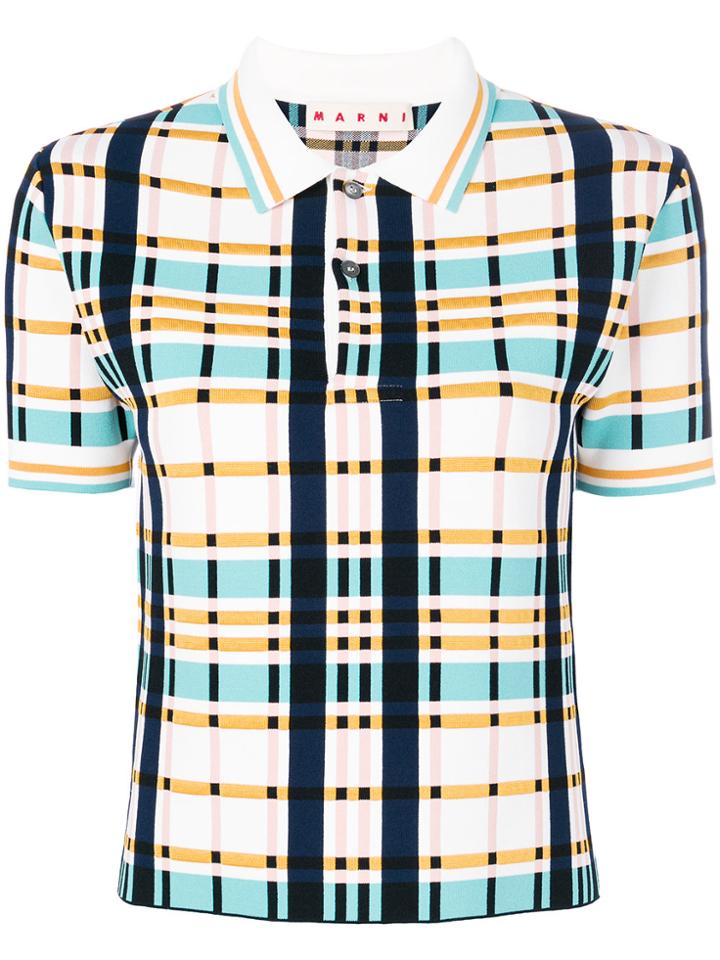 Marni Checked Polo Shirt - Multicolour