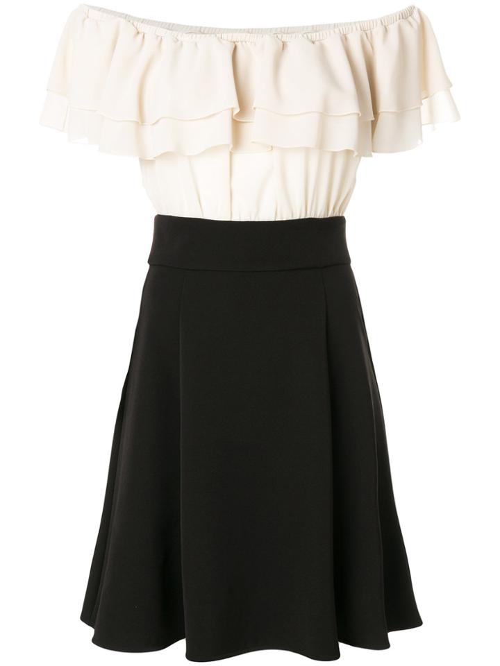 Blugirl Ruffled Off Shoulder Dress - Nude & Neutrals