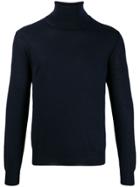 Canali Turtle-neck Fitted Top - Blue