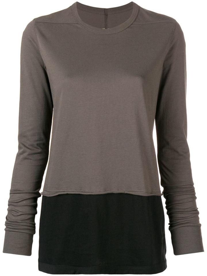 Rick Owens Drkshdw Two Tone T-shirt - Grey