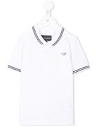 Emporio Armani Kids Contrast-trim Polo Shirt - White