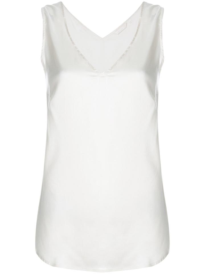 Xacus Flared Sleeve-less Top - Nude & Neutrals