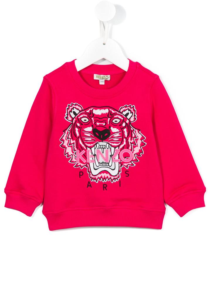 Kenzo Kids Tiger Logo Sweatshirt, Toddler Girl's, Size: 24 Mth, Pink/purple